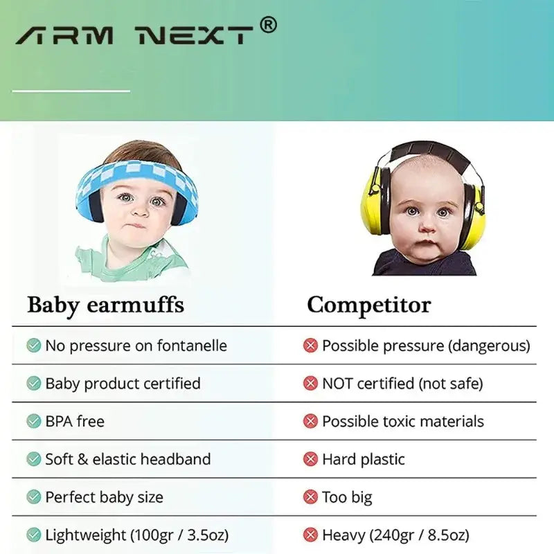 Casque anti bruit bébé mois