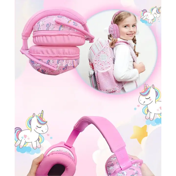 Casque anti bruit rose