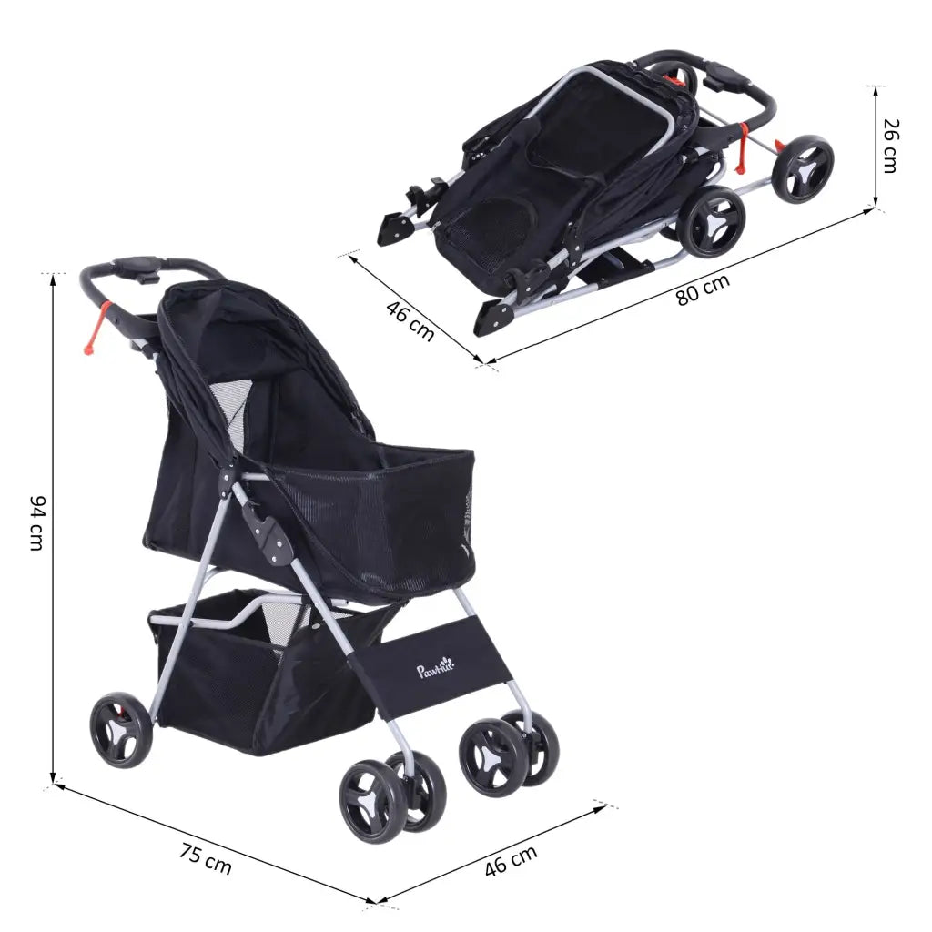 Poussette Pour Chien Noir