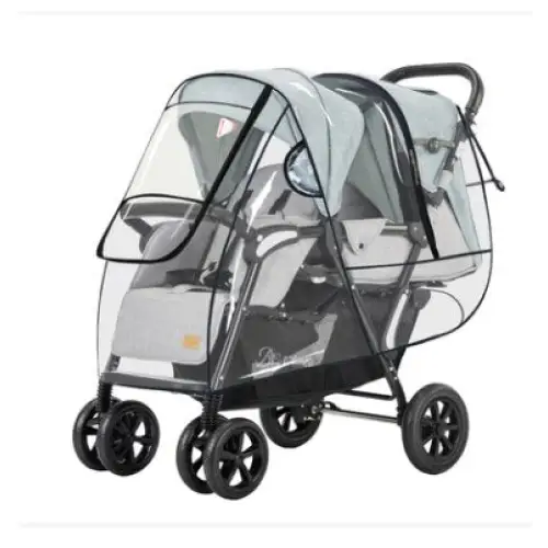 Habillage Pluie Pour Poussette Double