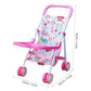 Toy Stroller Foldable Kid Doll With Bottom Basket Lightweight & Gift For Birthday Christmas Holidays